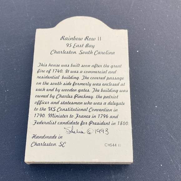 Rainbow Row Wooden Carved house 95 East Bay by Shelia's Collections - Picture 2 of 6